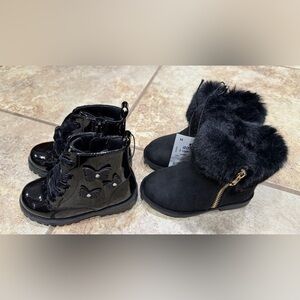 Girls Black Boots Size 7